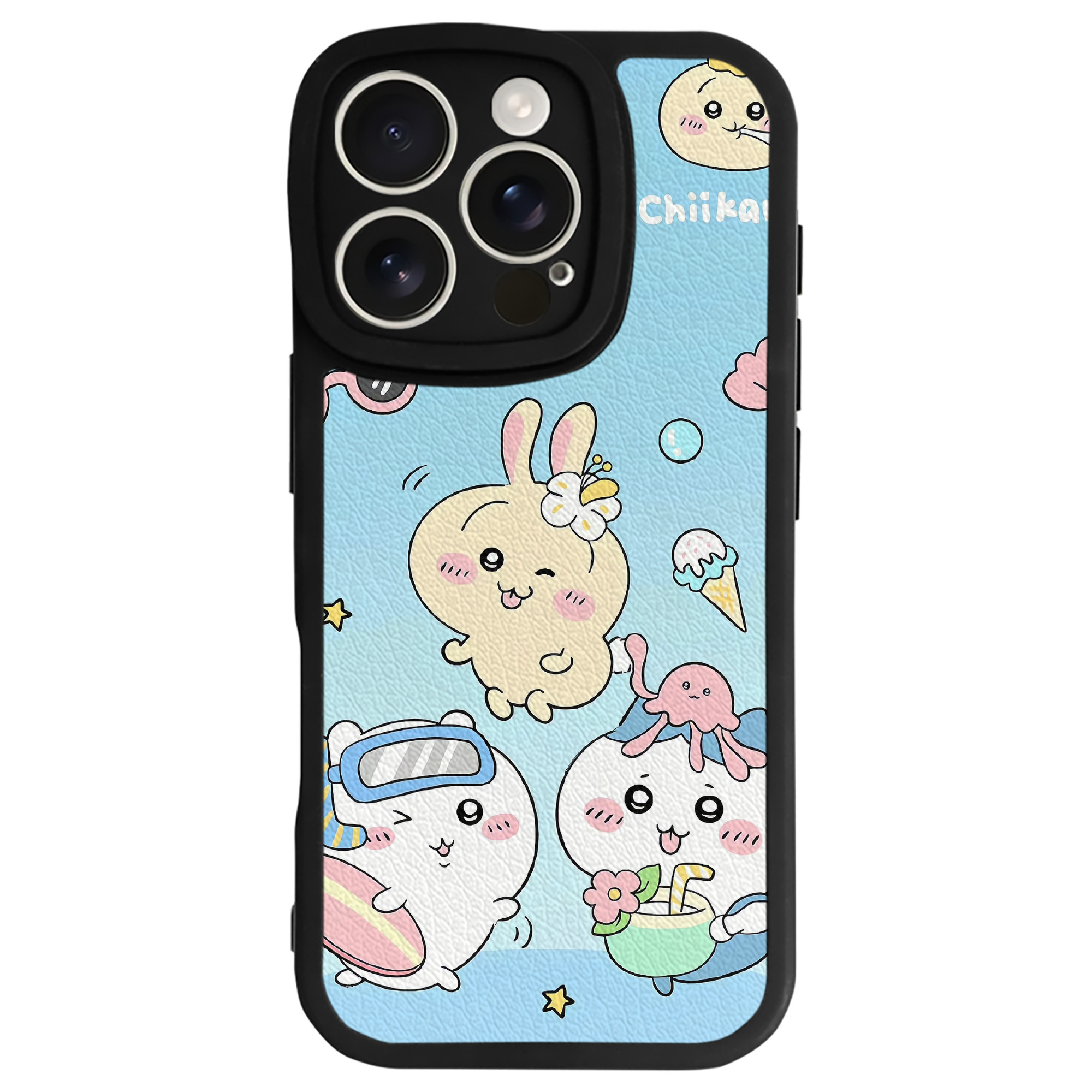 （画像用） ちいかわ Chii-kawa 【iPhone 16シリーズ対応】シリコンスマホケース（レザー調） 材質：シリコン